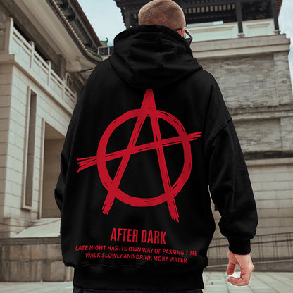 Oversize Loose Hooded Fleece Men Sweater