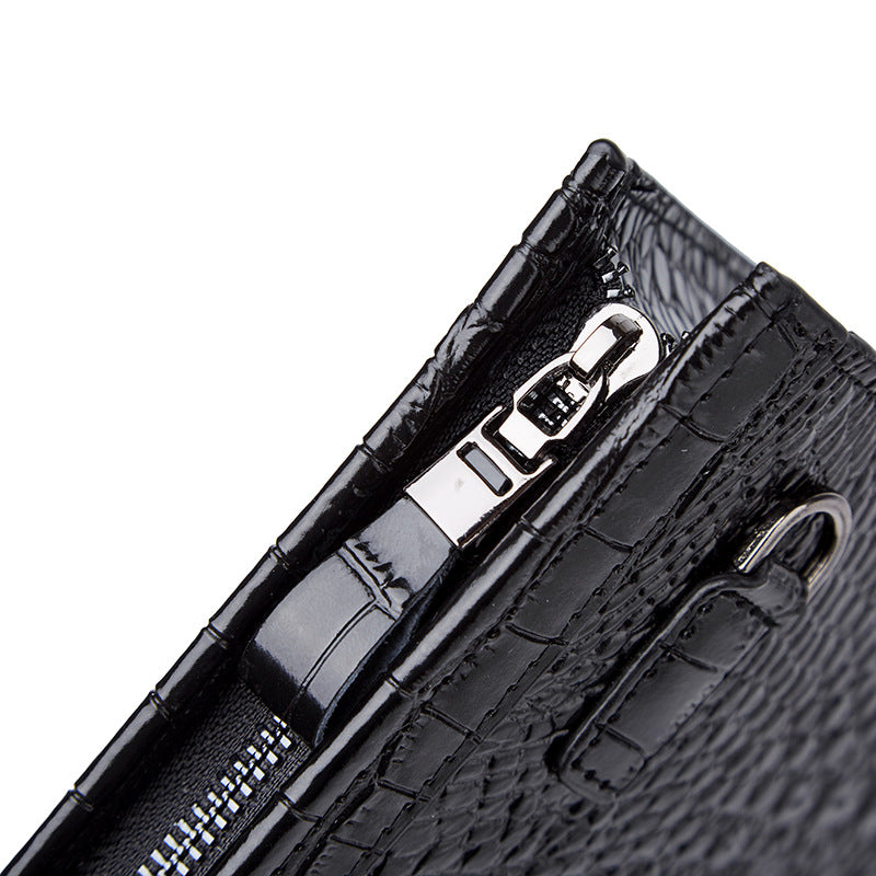 Cartera de mano informal de cuero de gran capacidad para negocios