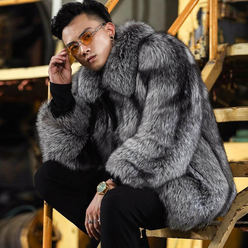 Warm Faux Fur Casual Men's Jacket