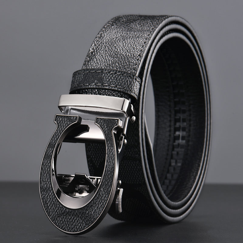 Cinturón de cuadros ligero de lujo para hombre
