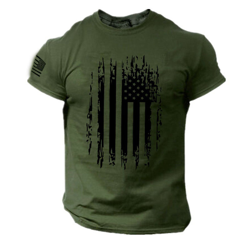 Camiseta con bandera estadounidense impresa en 3D